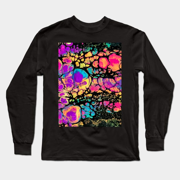 Layered Confetti - Acrylic Swipe Long Sleeve T-Shirt by Colette22